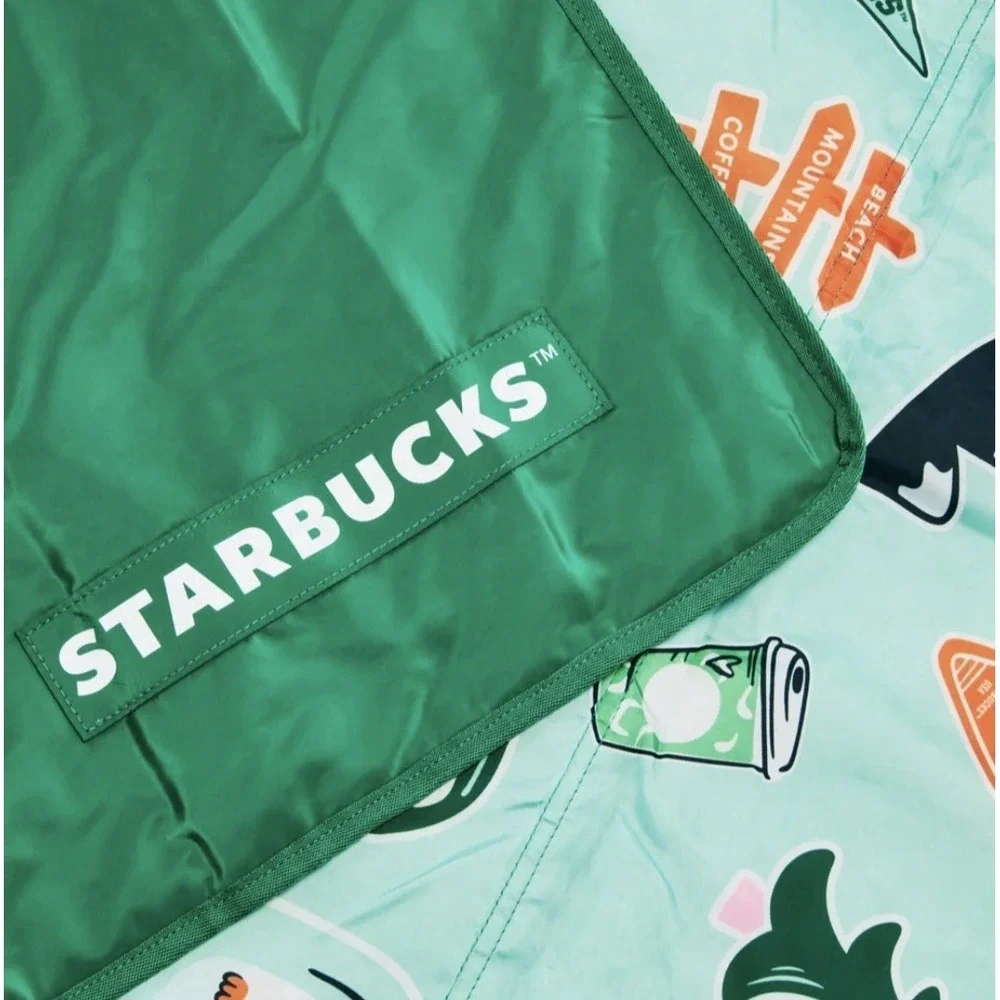 Starbucks Road Trip Picnic Blanket 2026 Foldable Travel Strap Limited Edition